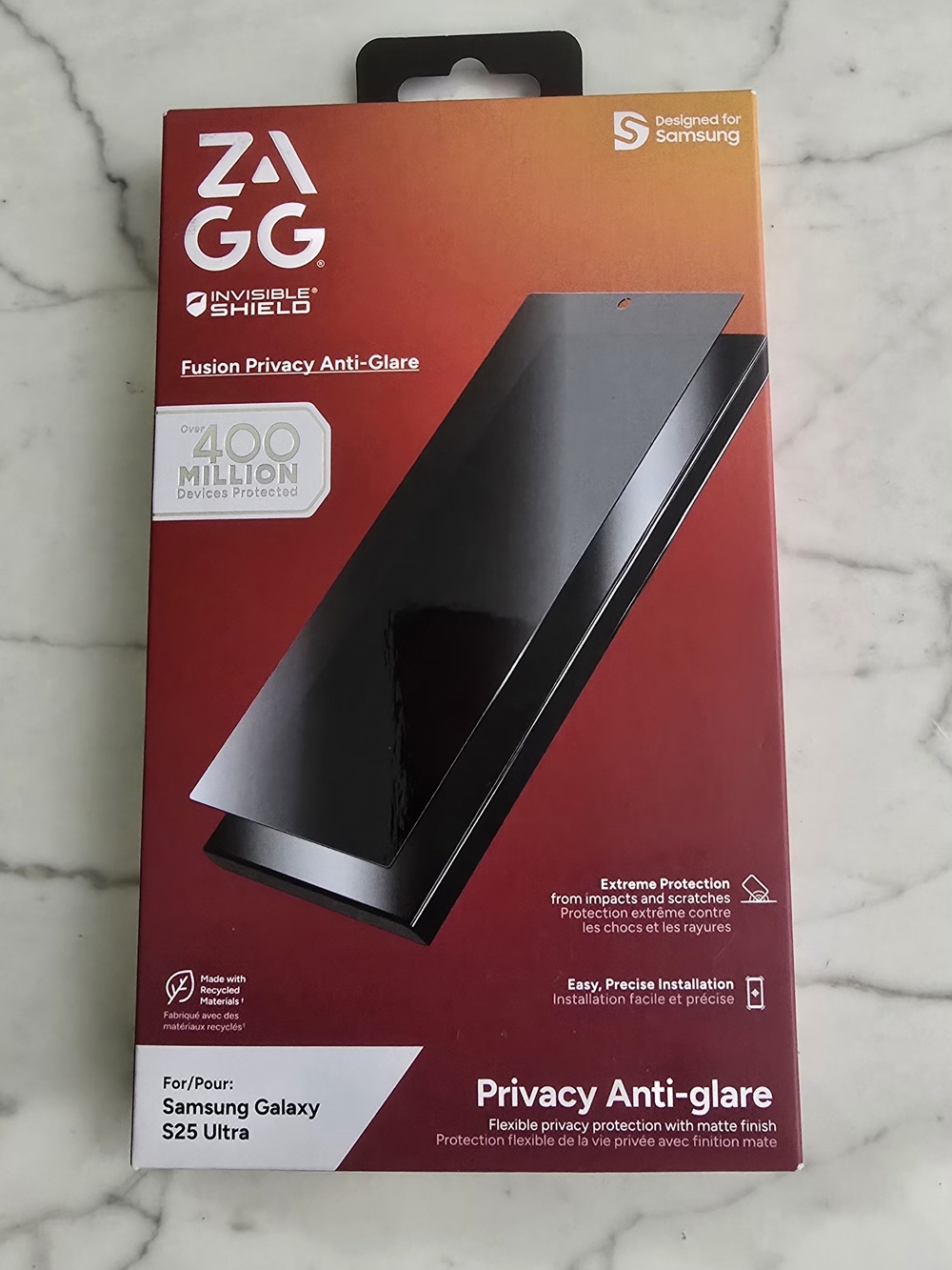 NEW ZAGG InvisibleShield Privacy Anti-Glare Screen Protector - Samsung S25 Ultra